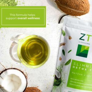 Dr. Zisman ZT Slimming Matcha Coconut Herbal Tea Blend with Senna Leaf 28 Tea Bags