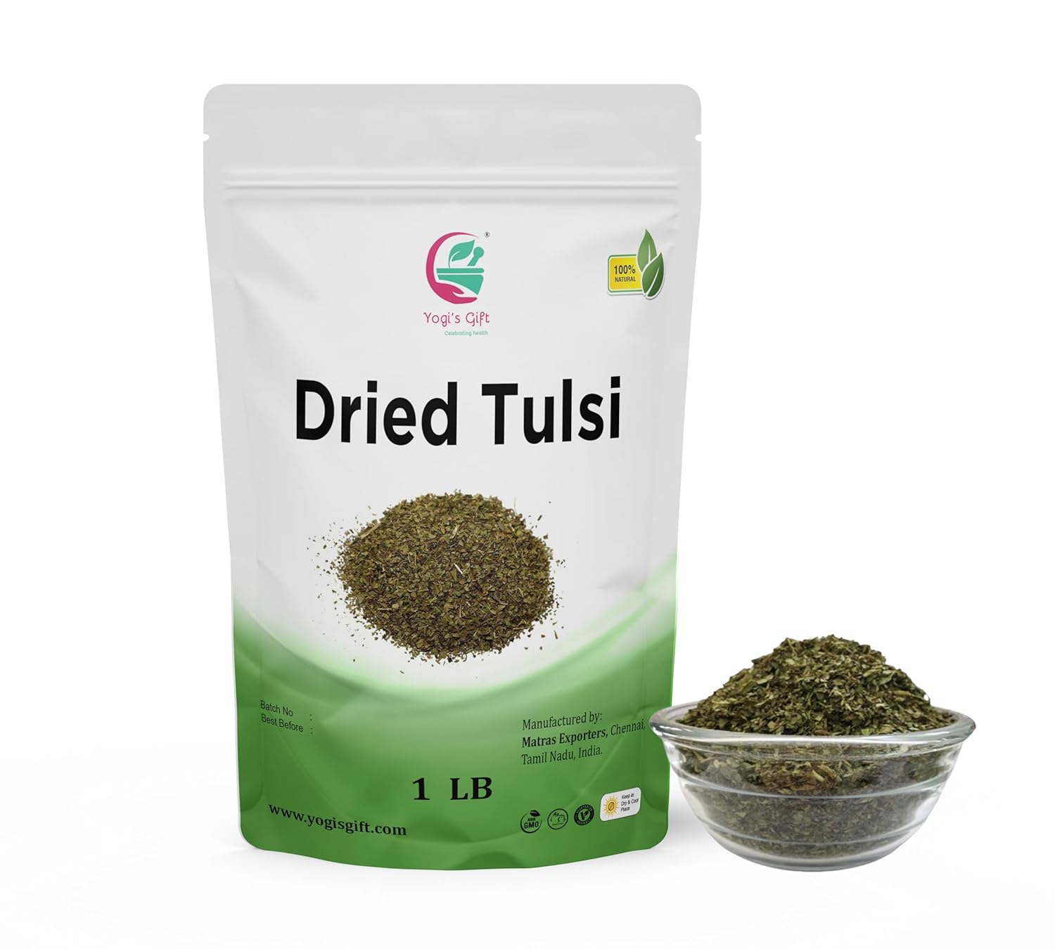 Dried Tulsi Holy Basil Leaf Tea 1 LB Relaxing and Calming Tea