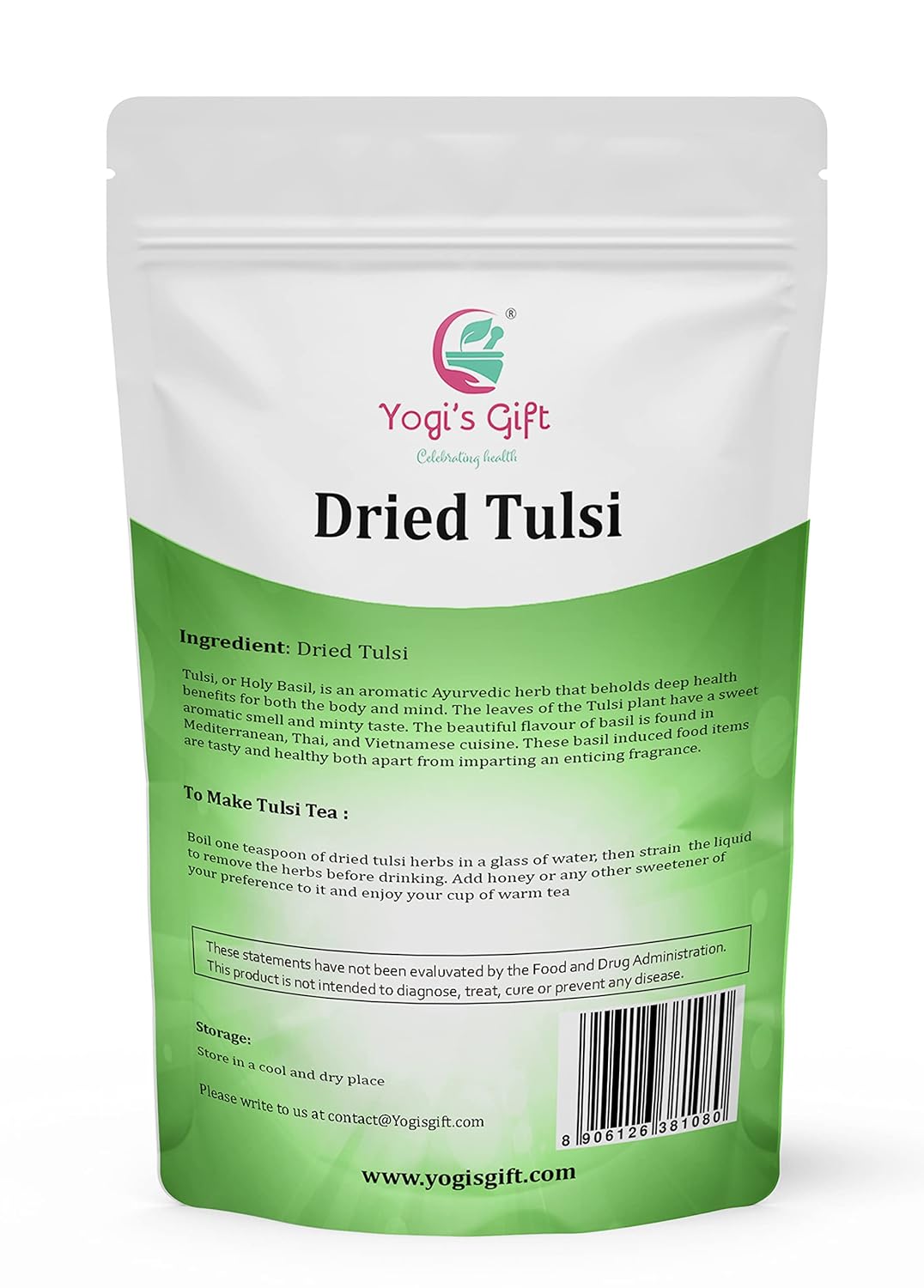 Dried Tulsi Holy Basil Leaf Tea 1 LB Relaxing and Calming Tea
