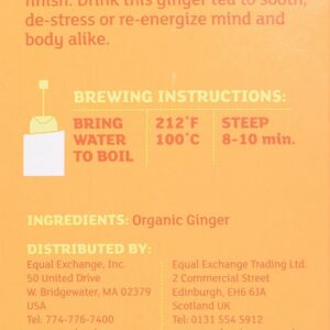 Equal Exchange Organic Caffeine Free Ginger Tea 20 Teabags