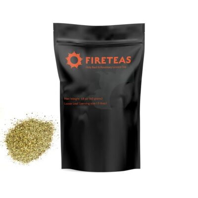 FIRE TEAS Holy Basil Rosemary Licorice Tea Loose Leaf Blend of Organic Rosemary