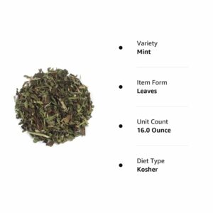 Frontier Co-op Bulk Peppermint Leaf 1 Pound Cut Sifted Peppermint For Tea & Cooking Cool Refreshing Scent