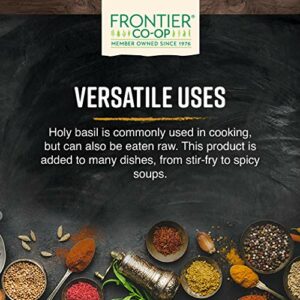 Frontier Co-op Organic Tulsi Holy Basil Herb, 8oz Bulk Bag Perfect for Cooking and Herbal Uses