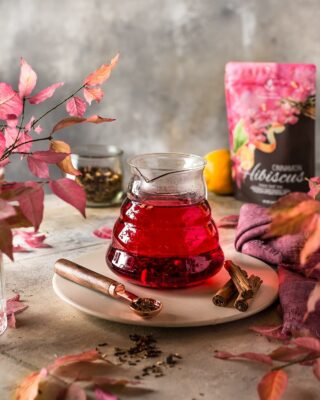 Gardenika Organic Cinnamon Hibiscus Loose Leaf Tea Natural & Antioxidant Rich Caffeine Free 55+ Cups