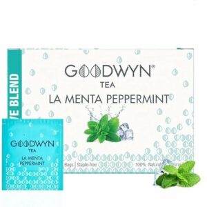 Goodwyn Peppermint Tea 20 Herbal Tea Bags Caffeine Free Peppermint Flavor with Real mint Leaves