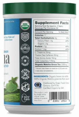 Green Foods Organic Ceremonial Grade Matcha Green Tea 11oz