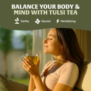 HANDPICK Original Tulsi Tea 100 count Holy Basil Calming and Stress Relief Tea Caffeine Free Herbal Tea