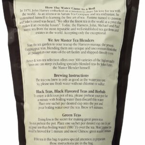 EXCELLENT FLAVOR AND AROMA - Made with Egyptian Chamomile, Harney & Sons has created a premium herbal tea. The Chamomile Tea features a strong, fresh, delicate body with the scent of green apples. CALMING - The Chamomile Tea is perfect for winding down during a hectic afternoon at the office, or at home at the end of the day. BAG OF 50 SACHETS - The Harney & Sons Chamomile Tea is a bag containing 50 sachets. GREAT IDEA FOR A PRESENT - This tea bag makes a great present for family and friends. It is also a good tea sampler for everyday use at home. HIGH-QUALITY TEA - Harney & Sons aim to deliver the most excellent quality tea possible. Enjoy your quality tea made with quality ingredients.
