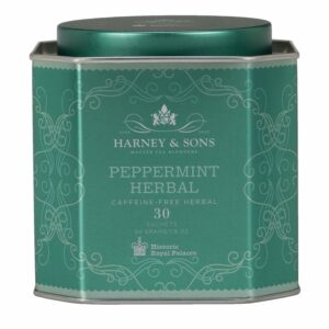 Harney & Sons Peppermint Herbal Tea in Sachets, Caffeine-Free Herbal, 30 Sachets