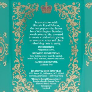 Harney & Sons Peppermint Herbal Tea in Sachets, Caffeine-Free Herbal, 30 Sachets