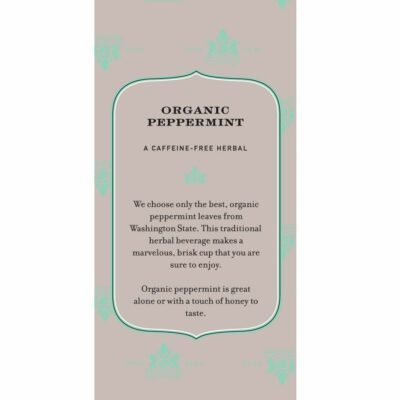 Harney & Sons Premium Organic Herbal Tea Peppermint 20 Count
