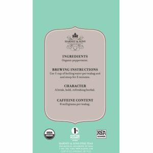 Harney & Sons Premium Organic Herbal Tea Peppermint 20 Count