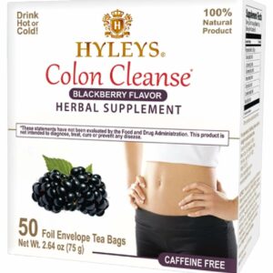 Hyleys Colon Cleanse Tea Blackberry Flavor 50 Tea Bags