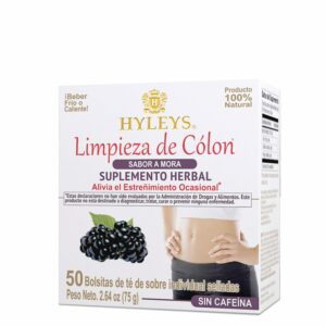 Hyleys Colon Cleanse Tea Blackberry Flavor 50 Tea Bags