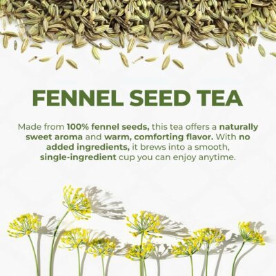 LeafLea 40 Fennel Tea Bags 100% Natural & Pure Fennel Seed Tea Caffeine Free