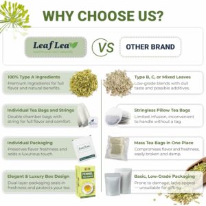 LeafLea 40 Fennel Tea Bags 100% Natural & Pure Fennel Seed Tea Caffeine Free