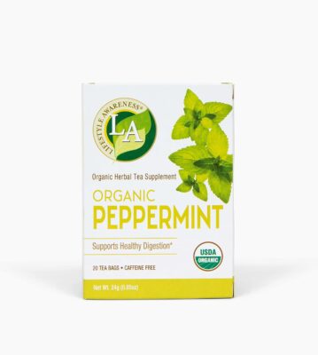 Lifestyle Awareness Organic Peppermint Tea Caffeine Free 20 Tea Bags Pack of 6