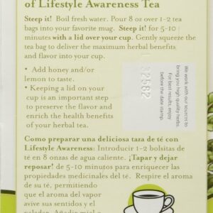 Lifestyle Awareness Organic Peppermint Tea Caffeine Free 20 Tea Bags Pack of 6