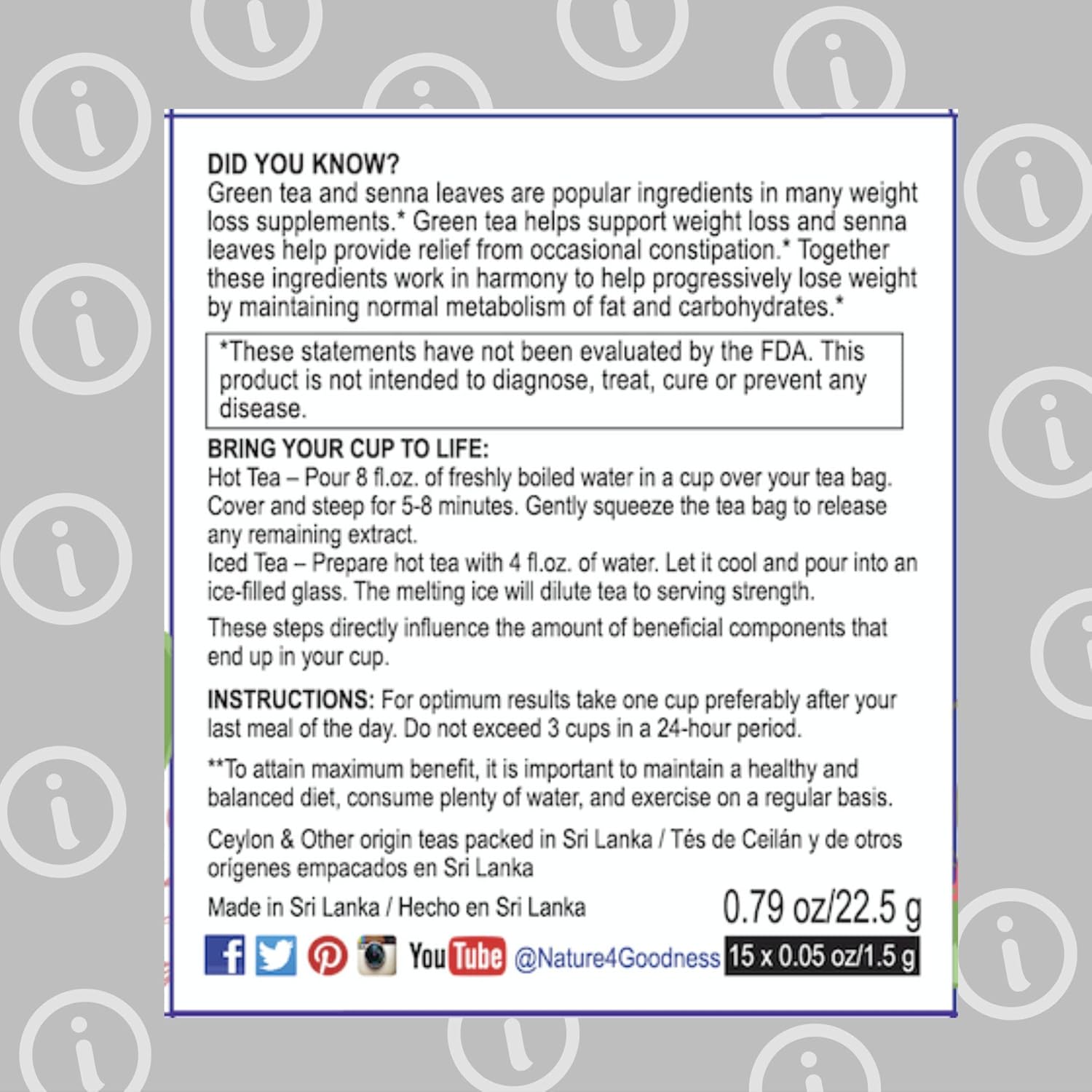 Loveeta Wellness Weight Loss Tea Blackberry 15 Tea Bags Sugar Free & 100% Natural