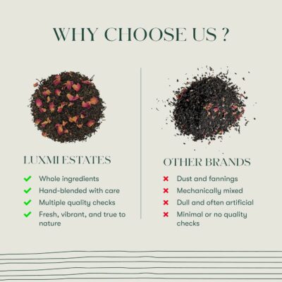 Luxmi Estates African Rose Organic Hibiscus Rose Tea Loose Leaf 50g 25 Cups