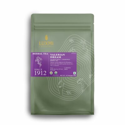 Luxmi Estates Valerian Dream Caffeine Free Tea For Sleep, Relaxing, Calming, and Stress Relief 50 Tea Bags