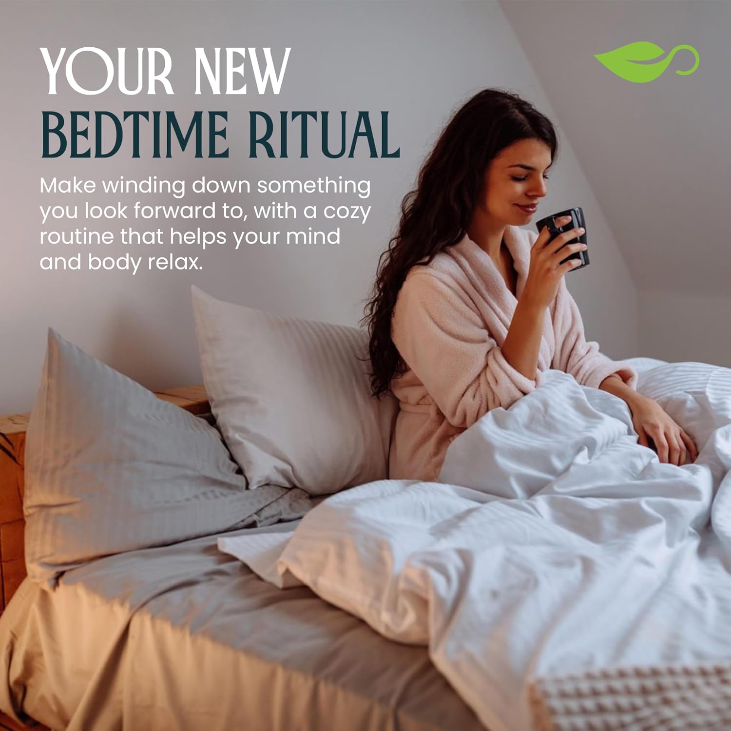 MagniTea Herbal Sleep Muscle Relaxation Tea Bedtime Solution Blend Stress Relief Melatonin Free