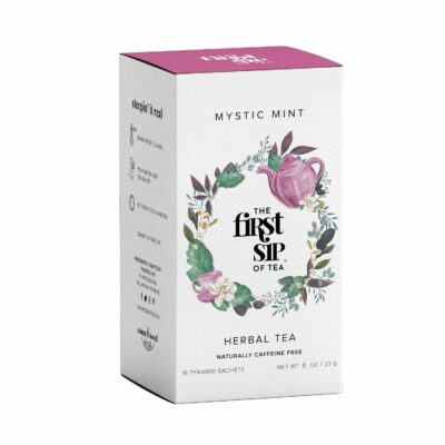 Mystic Mint Peppermint Spearmint & Ginger Herbal Tea Bags Caffeine Free 16 Cups