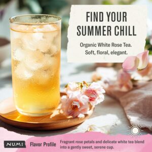 Numi Organic White Rose Tea 16 Tea Bags White Tea & Fragrant Rosebuds