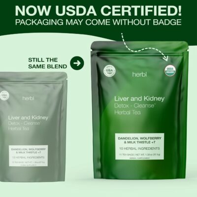 Organic Dandelion Wolfberry Tea Kidney and Liver Detox Tea Organic Liver Kidney Cleanse & Detox Herbal Tea