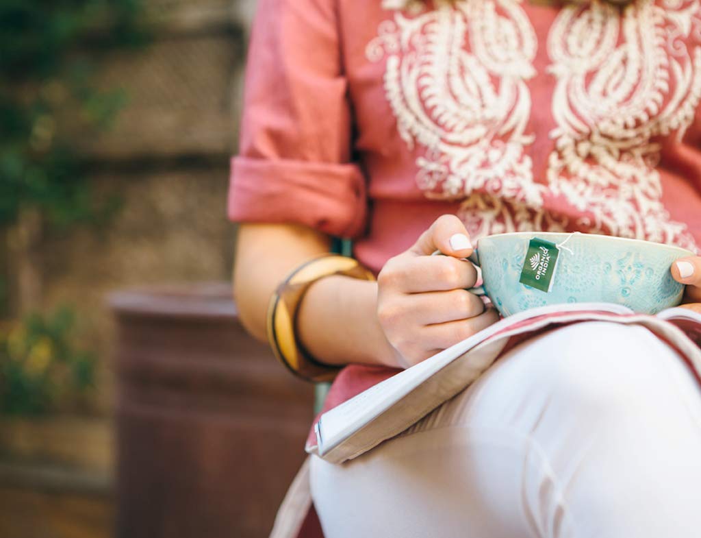 Organic India Tulsi Peppermint Herbal Tea Holy Basil, Stress Relieving & Refreshing Caffeine Free 18 Bags 1 Pack