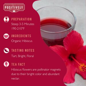 Organic Positively Tea Company Hibiscus Herbal Tea Bags 100 Count