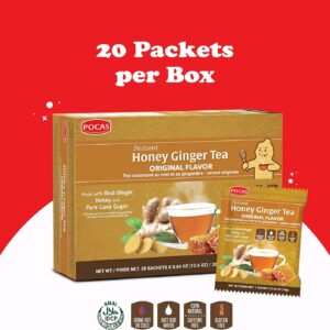 Pocas Honey Ginger Tea Original Instant Powder 20 Pack