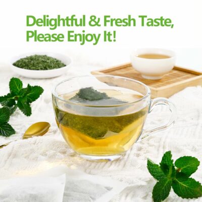 Premium Peppermint Tea Bags 100 Tea Bags Made with 100% Natural Peppermint Leaves No Additives & Caffeine Free