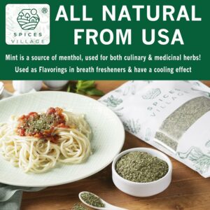 SPICES VILLAGE Dried Peppermint Leaves 2 oz Fresh Peppermint Leaves Cut and Sifted