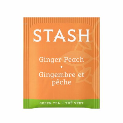 Stash Tea Ginger Peach Green Tea & Matcha Blend Box of 100 Tea Bags