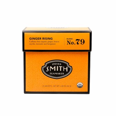 Steven Smith Teamaker Ginger Rising No. 79 Organic Ginger Lemon Herbal Tea Blend Caffeine Free 15 Sachets