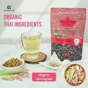 Suwirun Organic Lemongrass Tea 25 Bags Product of Thailand Refreshing Herbal Tea Caffeine Free