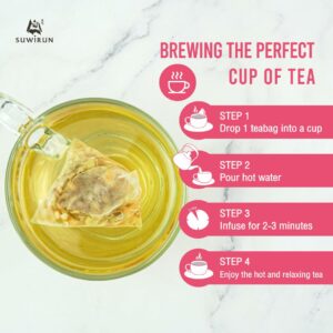 Suwirun Organic Lemongrass Tea 25 Bags Product of Thailand Refreshing Herbal Tea Caffeine Free