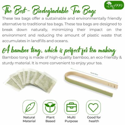 TOG999 Premium 120 Holy Basil Leaf Tea Bags 100% Natural & Pure Loose Leaf Herbal Tea No Caffeine