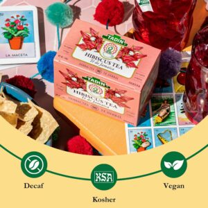 Tadin Hibiscus Herbal Tea Caffeine Free 24 Tea Bags Per Box Pack of 6