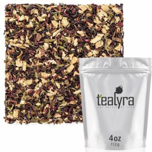 Tealyra Flat Belly Detox Fennel Peppermint Hibiscus Wellness Herbal Loose Leaf Tea Caffeine Free 112g