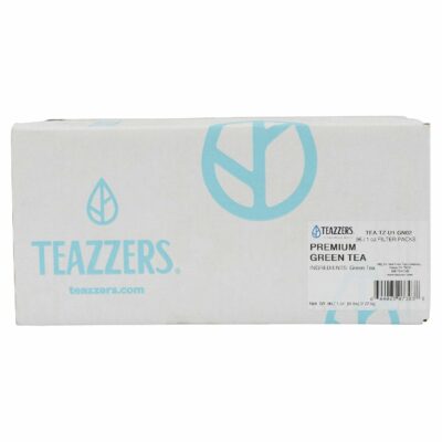 Teazzers Premium All Natural Green Tea Bags Unsweetened 1 ounce, 96 Teabags