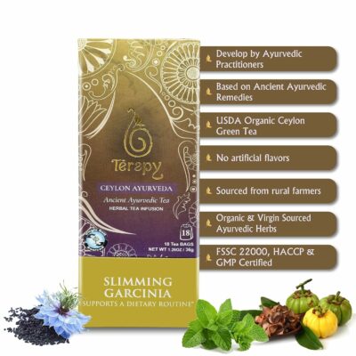 Térapy Ceylon Organic Herbal Slimming Tea Bags 18 Count