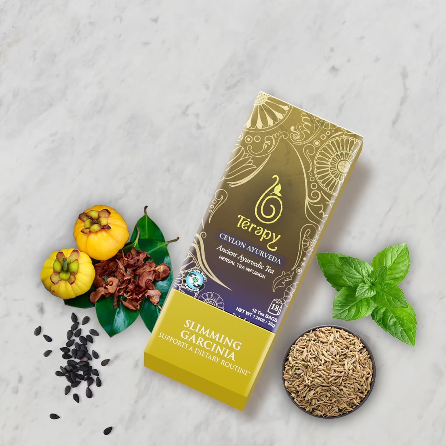 Térapy Ceylon Organic Herbal Slimming Tea Bags 18 Count