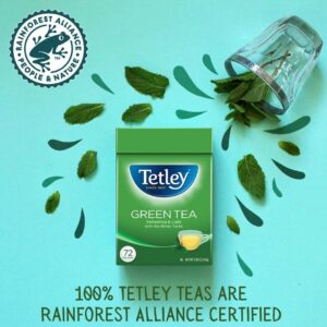 Tetley Green Tea 72 Tea Bags Refreshing Light Flavor Natural Ingredients