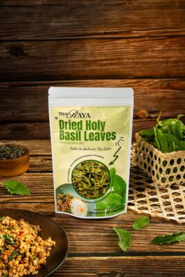 Thairaya Premium Dried Holy Basil leaves Kaprao Thai hearbs Natural 20 Grams Pack of 1