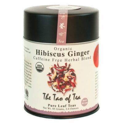 The Tao of Tea Hibiscus Ginger Tea Loose Leaf 3.0 Ounce Tin to make 50 cups