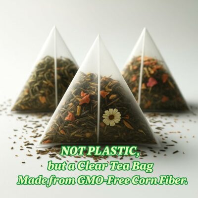 Tozzy Organic Ginger Tea 100 Count Pyramid Tea Bags Plant-Based & Eco-conscious