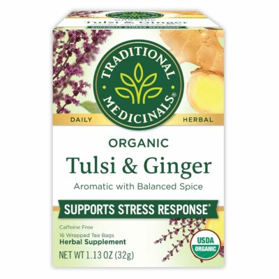 Traditional Medicinals Tea Organic Tulsi & Ginger 16 Tea Bags