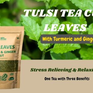 Tulsi Leaves Tea with Turmeric and Ginger 8 oz Boost Immunity Caffeine Free Pack of 1